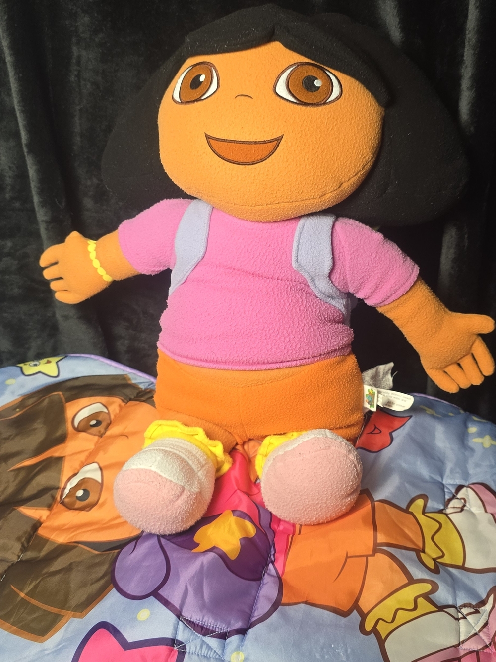 Nickelodeon Dora Plush Doll in Pink, Orange, Black, Brown